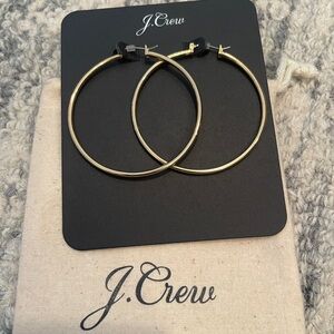 J.Crew Antique-gold hoop earrings